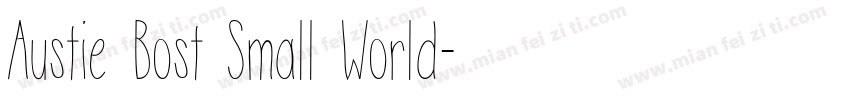 Austie Bost Small World字体转换